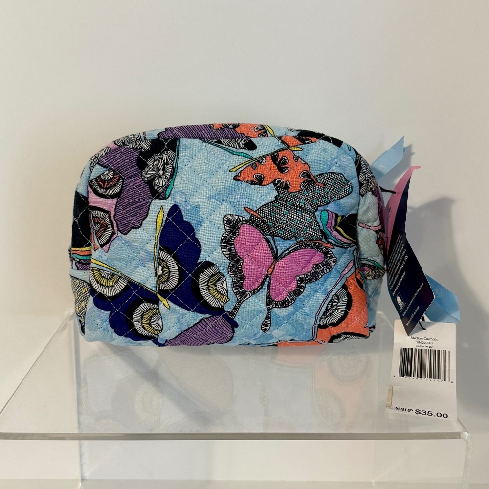 NWT Vera Bradley medium cosmetic Butterfly by